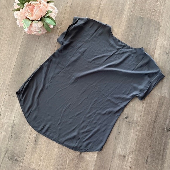 New Buckle Stone Grey Oversized Roll Sleeve Blouse - Picture 6 of 7